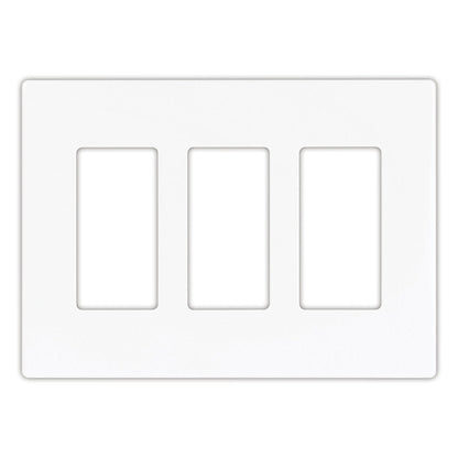 Eaton PJS263W 3-Gang Decora Screwless Mid-size Wallplate, White