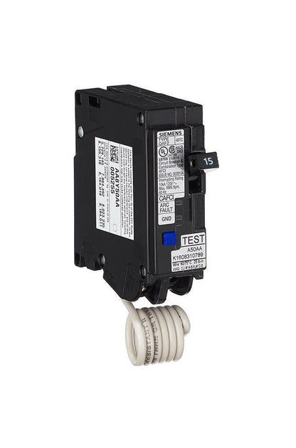 QA115AFCCSA - Siemens 15 Amp Single Pole Arc Fault (AFCI) Breaker