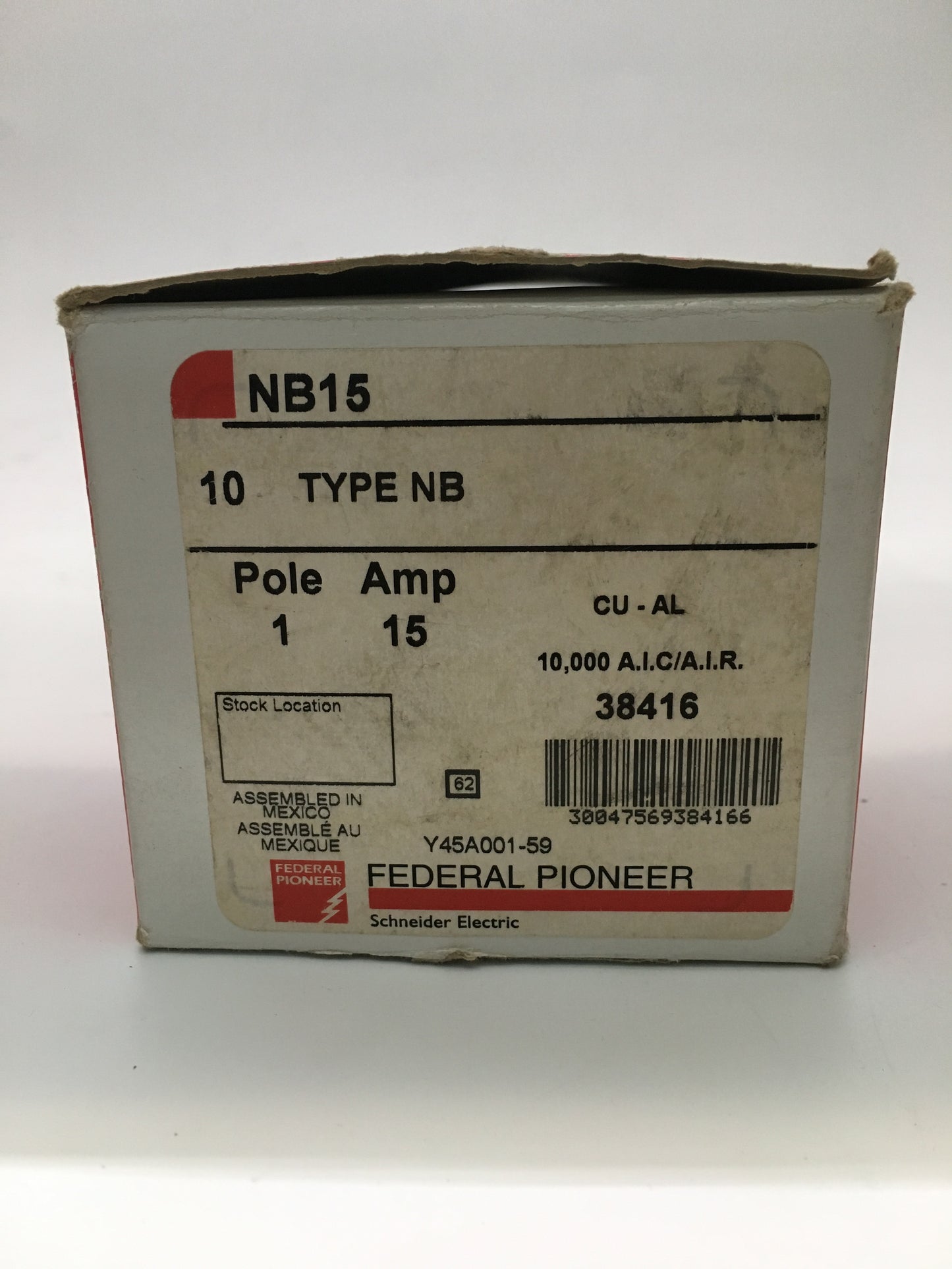 NB15 Federal Pioneer 15 Amp Circuit Breaker